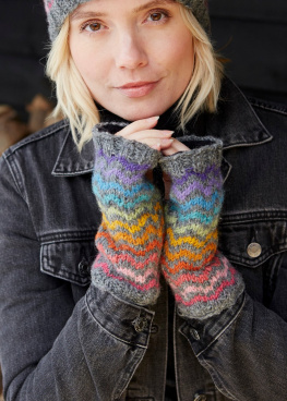 rainbow wrist warmers